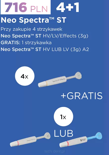 Neo Spectra ST / uzup. 4 x 3g (dowolne kolory) + GRATIS: Neo Spectra ST HV lub LV 3g (A2)