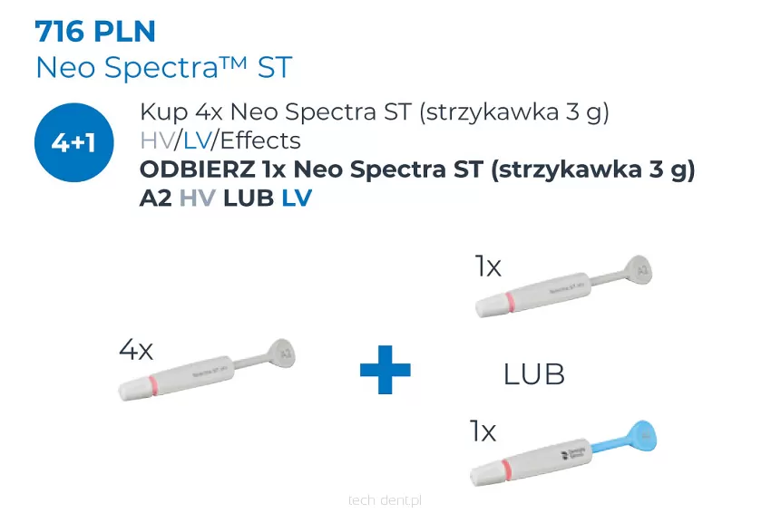 Neo Spectra ST / uzup. 4 x 3g (dowolne kolory) + GRATIS: 1 x Neo Spectra ST HV lub LV 3g (A2)