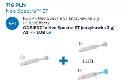 Neo Spectra ST / uzup. 4 x 3g (dowolne kolory) + GRATIS: 1 x Neo Spectra ST HV lub LV 3g (A2)