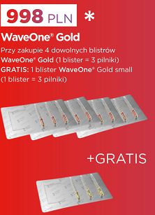 WaveOne Gold  / uzup. 4 x 3 szt. (dowolne rozmiary) + GRATIS: 1 x Wave OneGold Small 3 szt.