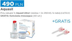 Aquasil Ultra+ Soft Putty Kit (2 x 250ml + 1 x 50ml lV lub XLV) + GRATIS: Końcówki mieszające 40 szt.
