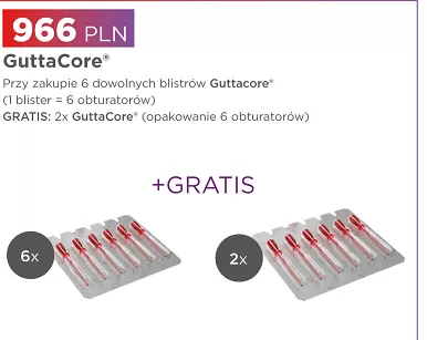 GuttaCore / 6 x 6 szt. (dowolne rozmiary) + GRATIS: 2 x GuttaCore 6 szt. (rozm. 25)