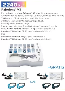 Palodent V3 Intro Kit + GRATIS: 2 x Palodent V3 Ring (Universal lub Narrow) + 1 x Matryce Palodent V3 EZ Coat (7,5mm) 50 szt.