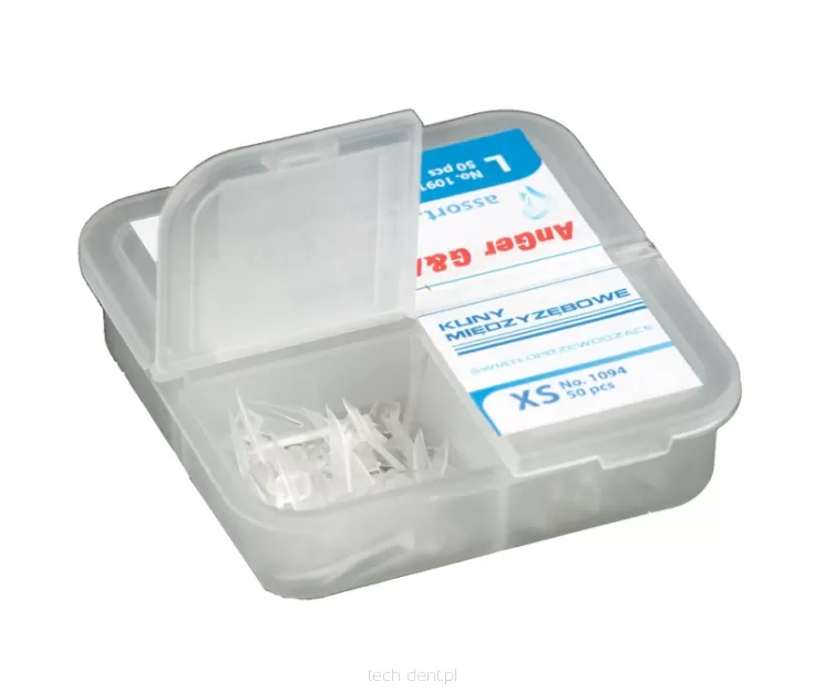 Kliny światłoprzewodzące międzyzębowe AnGer / zestaw 200 szt.