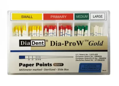 Sączki papierowe WaveOne Dia-Pro W Gold Diadent / 100 szt.