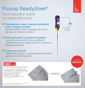 Pilniki Ready Steel K-Reamers / 5 x 6 szt. + GRATIS: 3 x Ready Steel K-file 6 szt. (010, 015, 020)