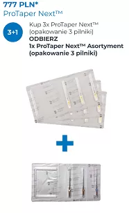 ProTaper Next / 3 x 3 szt. (dowolne rozmiary) + 1 x Protaper Next 3 szt. (Ass.)