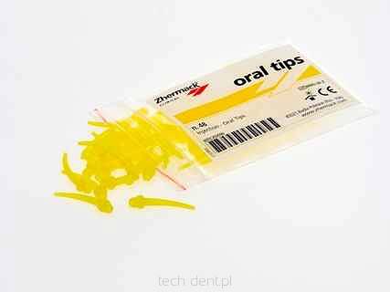 Końcówki wewnątrzustne Oral Tips żółte / 48 szt.
