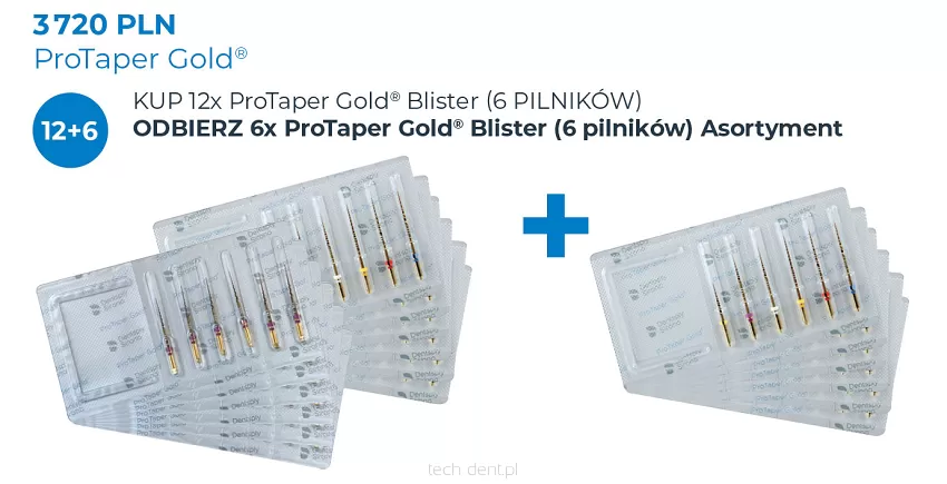 ProTaper Gold / 12 x 6 szt. (dowolne rozmiary) + GRATIS: 6 x ProTaper Gold (6 szt.) Asortyment