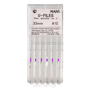 Pilniki Mani Ultrasonic U-Files 33mm / 6szt. 