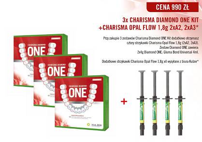 3 x Charisma Diamond ONE Kit + GRATIS: 4 x Charisma Opal Flow 1,8g (2 x A2, 2 x A3)