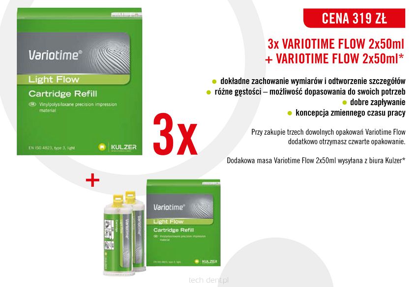 3 x Variotime Flow / 2 x 50ml + GRATIS: Variotime Flow 2 x 50ml