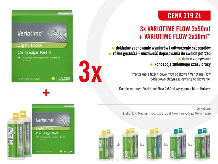 3 x Variotime Flow / 2 x 50ml + GRATIS: Variotime Flow 2 x 50ml