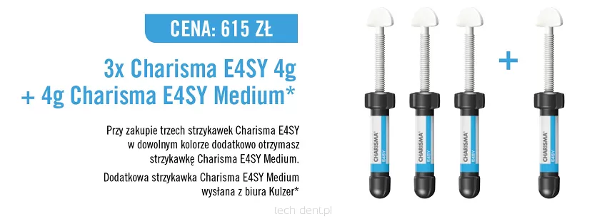 3 x Charisma E4SY / uzup. 4g + GRATIS: Charisma E4SY 4g (Medium)