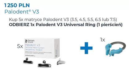 5 x Palodent V3 Matryce 50 szt. (3.5, 4.5, 5.5, 6.5, 7.5) + GRATIS: 1x Palodent V3 Universal Ring (1 szt.)