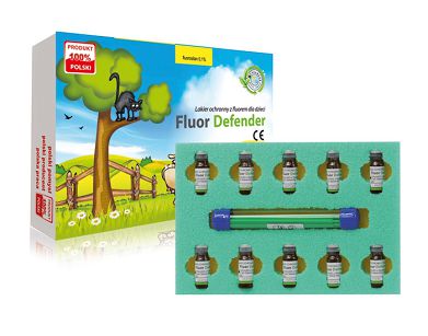 Fluor Defender maxi / 10 x 1ml + komplet pędzelków