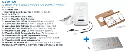 Mikrosilnik endodontyczny X-Smart Pro+ (wersja z endometrem) + WaveOne Gold Kit + GRATIS: 3 x WaveOne Gold 3 szt. (Primary)