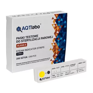 Chemiczne testy do sterylizacji VI klasy AQTlabo / 250 szt.