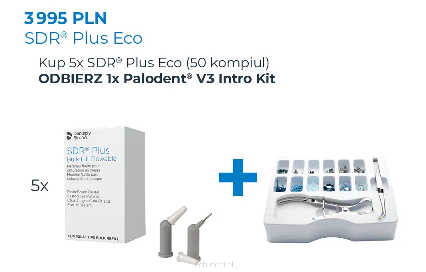 5 x SDR Plus Eco / 50 x 0,25g (Universal) + GRATIS: Palodent V3 Intro Kit
