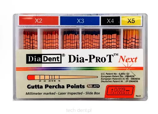 Gutaperka Protaper Next Dia-Pro T Diadent / 60 szt.