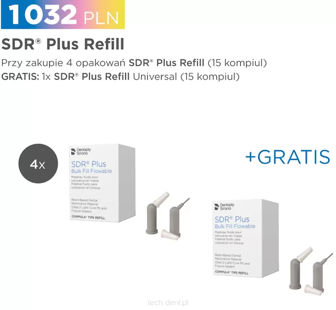 SDR Plus Refill / 4 x 15 x 0,25g (dowolne kolory) + GRATIS: SDR Plus 15 x 0,25g (Univ.)