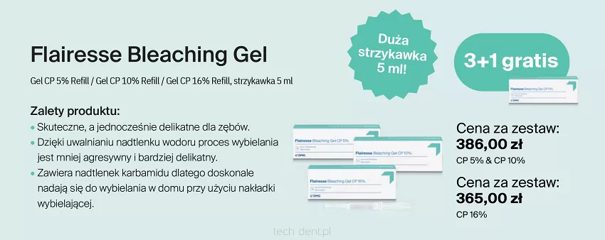 Flairesse Bleaching Gel CP 5% lub CP 10% / 3 x 5ml + 1 x 5ml GRATIS