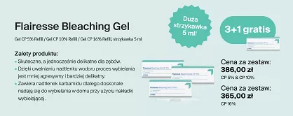 Flairesse Bleaching Gel CP 5% lub CP 10% / 3 x 5ml + 1 x 5ml GRATIS