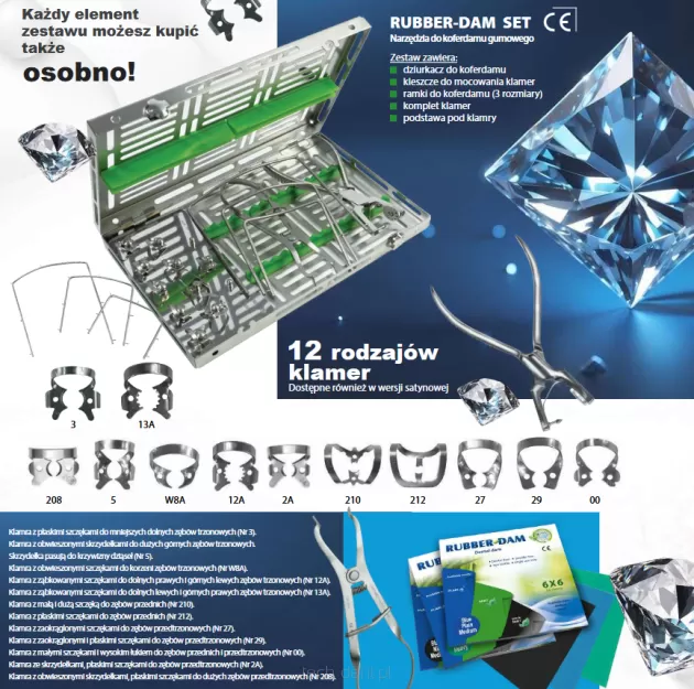 Rubber-Dam Set / Zestaw narzędzi do koferdamu