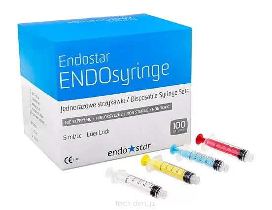 Kolorowe strzykawki do irygacji ENDOSTAR ENDOSYRINGE 5 ml / 100 szt.