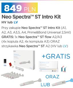 Neo Spectra ST Intro Kit HV lub LV + GRATIS: 1 x Neo Spectra ST 3g A2 (HV lub LV) oraz Neo Spectra ST flow (4 x 0.25g A2, 4 x 0,25g A3)