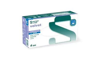 Rękawiczki nitrylowe bezpudrowe Sempercare Velvet / 10 x 200 szt. (następca rękawic Skin2)