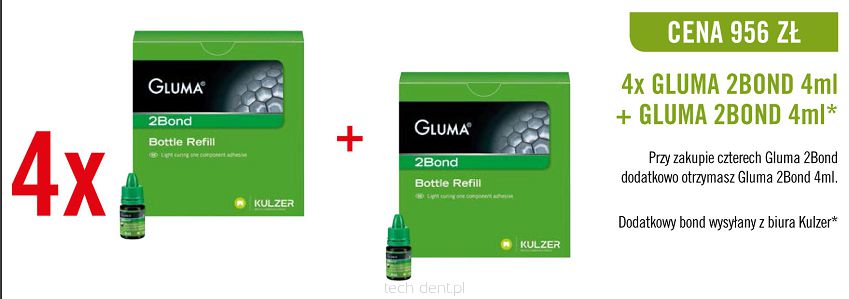 4 x Gluma 2Bond / 4 ml + GRATIS: Gluma 2Bond 4ml