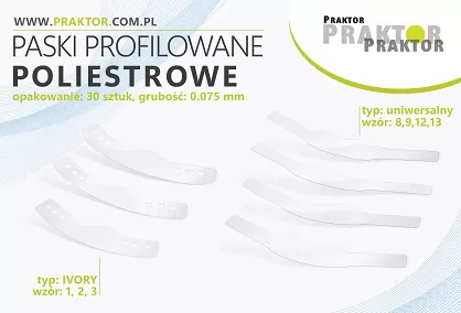 Paski poliestrowe Praktor gr. 0,075mm / 30 szt.
