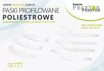 Paski poliestrowe Praktor gr. 0,075mm / 50 szt.