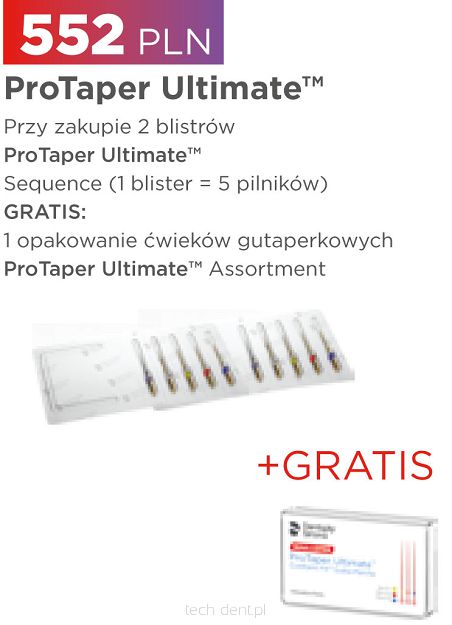 ProTaper Ultimate / 2 x 5 szt. (Ass.) + GRATIS: 1 x Gutaperka Protaper Ultimate (F1-F3) + 1 x Sączki papierowe Ultimate (F1-F3)