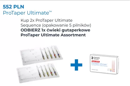 ProTaper Ultimate / 2 x 5 szt. (Ass.) + GRATIS: 1 x Gutaperka Protaper Ultimate (Ass. F1-F3)