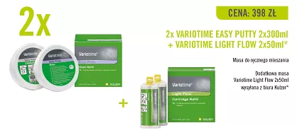 2 x Variotime Easy Putty / 2 x 300ml + GRATIS: 1 x Variotime Light Flow 2 x 50ml