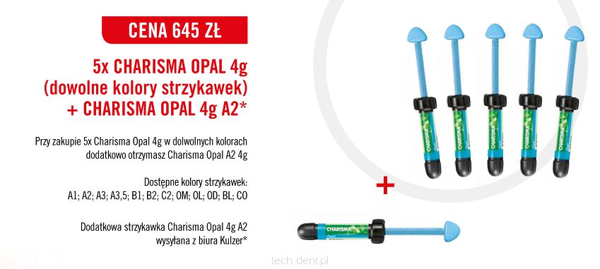 Charisma Opal / 5 x 4g (dowolne kolory) + GRATIS: 1 x Charisma Opal 4g (A2)