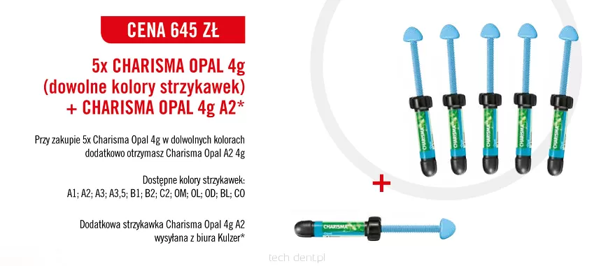 Charisma Opal / 5 x 4g (dowolne kolory) + GRATIS: 1 x Charisma Opal 4g (A2)