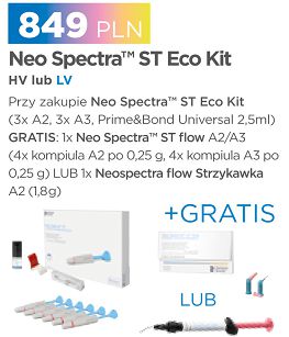 Neo Spectra ST Eco Kit HV lub LV + GRATIS: Neo Spectra ST flow (4 x 0.25g A2, 4 x 0,25g A3) lub Neospectra flow A2 (1,8g)