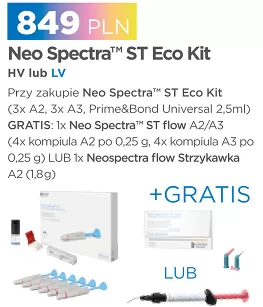 Neo Spectra ST Eco Kit HV lub LV + GRATIS: Neo Spectra ST flow (4 x 0.25g A2, 4 x 0,25g A3) lub Neospectra flow A2 (1,8g)