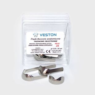 Paski metalowe Veston tłoczone anatomiczne gr. 0,05mm / 30 szt.