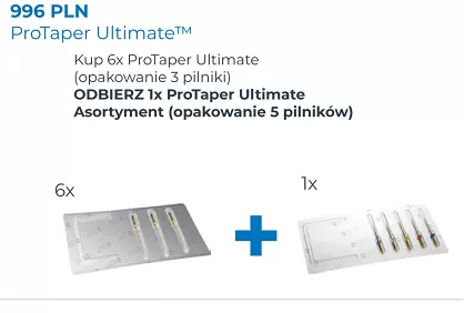 ProTaper Ultimate / 6 x 3 szt. (dowolne rodzaje/rozmiary) + GRATIS: 1 x Protaper Ultimate Sequence (5 szt.)