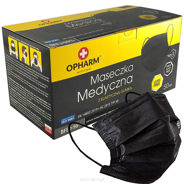 Maseczki medyczne typ IIR  / opak. 50 szt. (OPHARM)