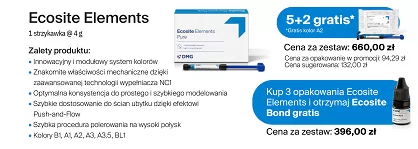 Ecosite Elements / 3 x strzykawka 4g (dowolne kolory) + GRATIS Ecosite Bond 5ml