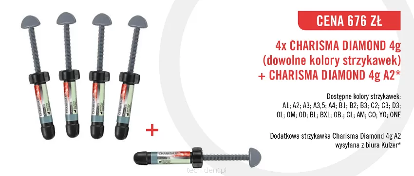 Charisma Diamond / 4 x 4g (dowolne kolory) +  1 x Charisma Diamond 4g (A2)