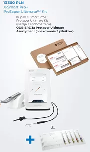Mikrosilnik endodontyczny X-Smart Pro+ (wersja z endometrem) + ProTaper Ultimate Kit + GRATIS: 3 x ProTaper Ultimate 5 szt. (Ass.)