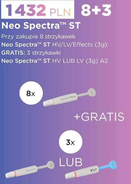 Neo Spectra ST / uzup. 8 x 3g (dowolne kolory) + GRATIS: 3 x Neo Spectra ST HV lub LV 3g (A2)